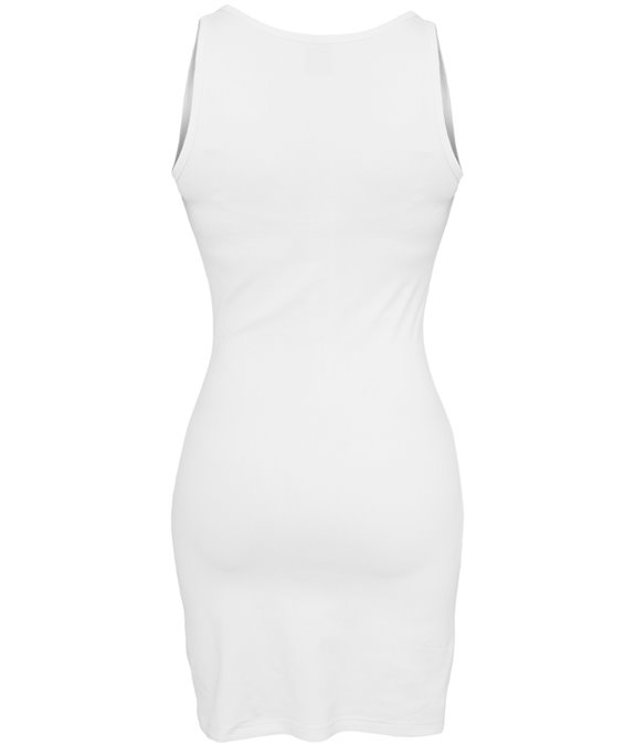 Ladies Sleeveless Dress White 3